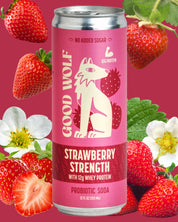Strawberry Strength - Probiotic Protein Soda