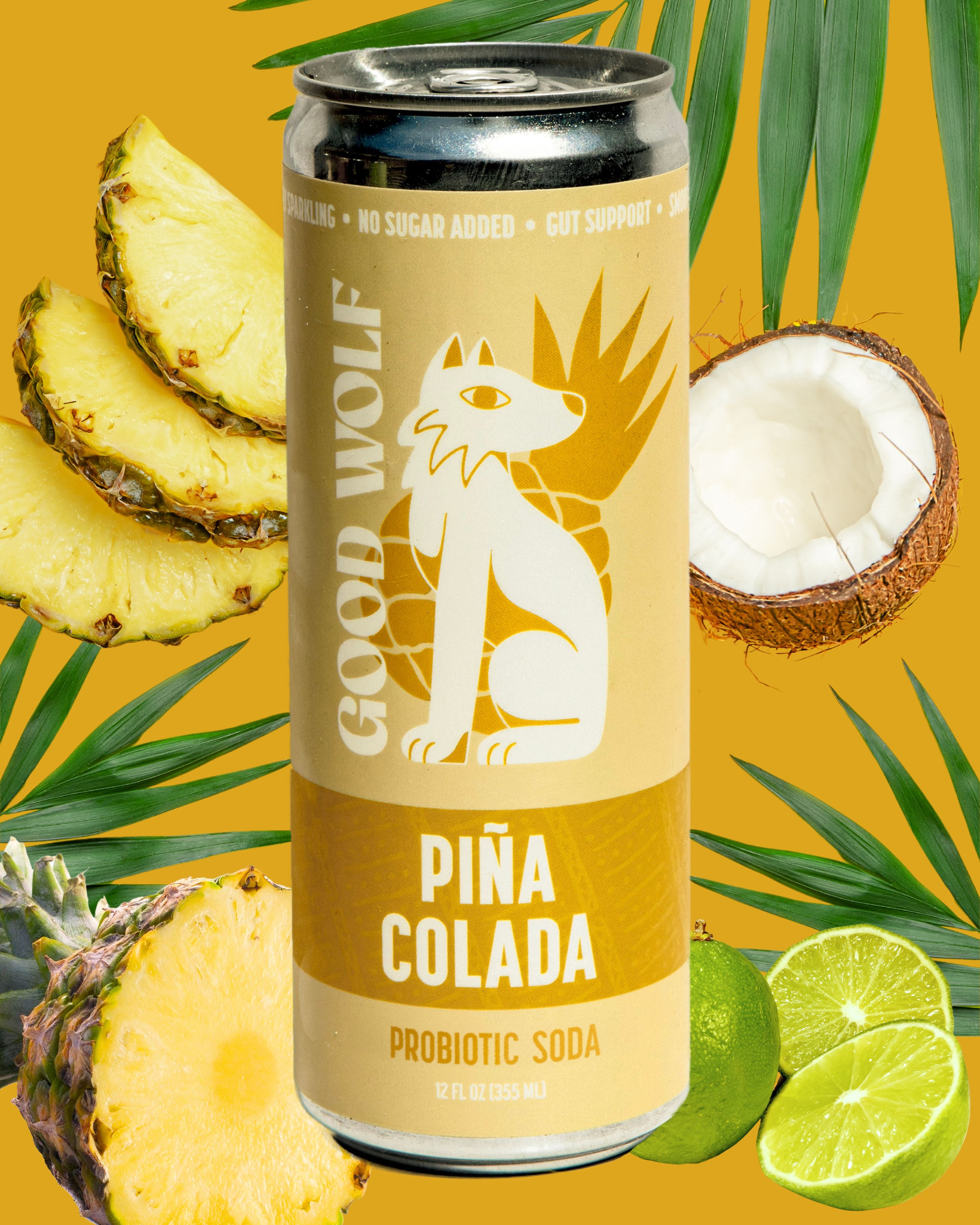 Piña Colada Probiotic Soda