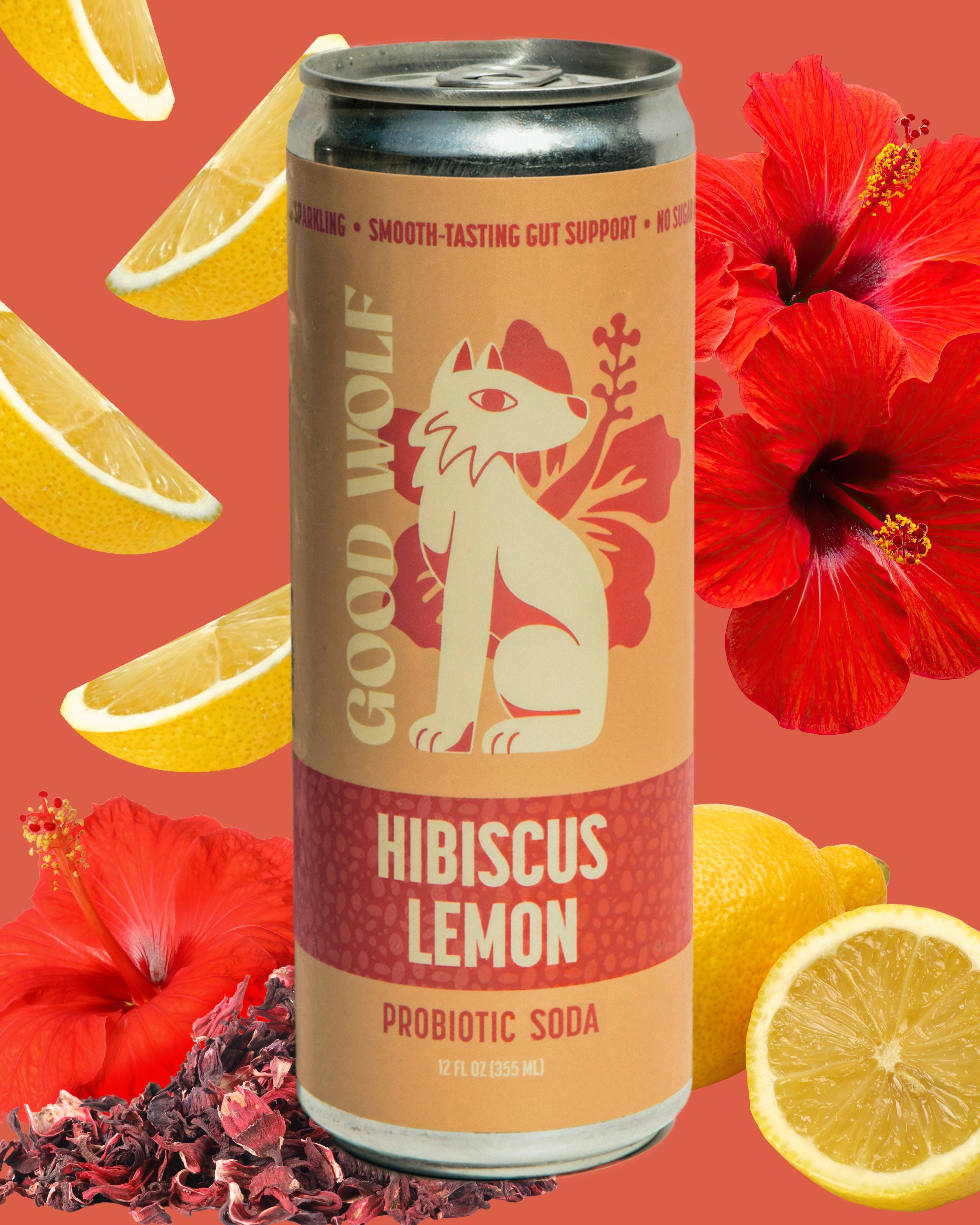 Hibiscus Lemon Probiotic Soda