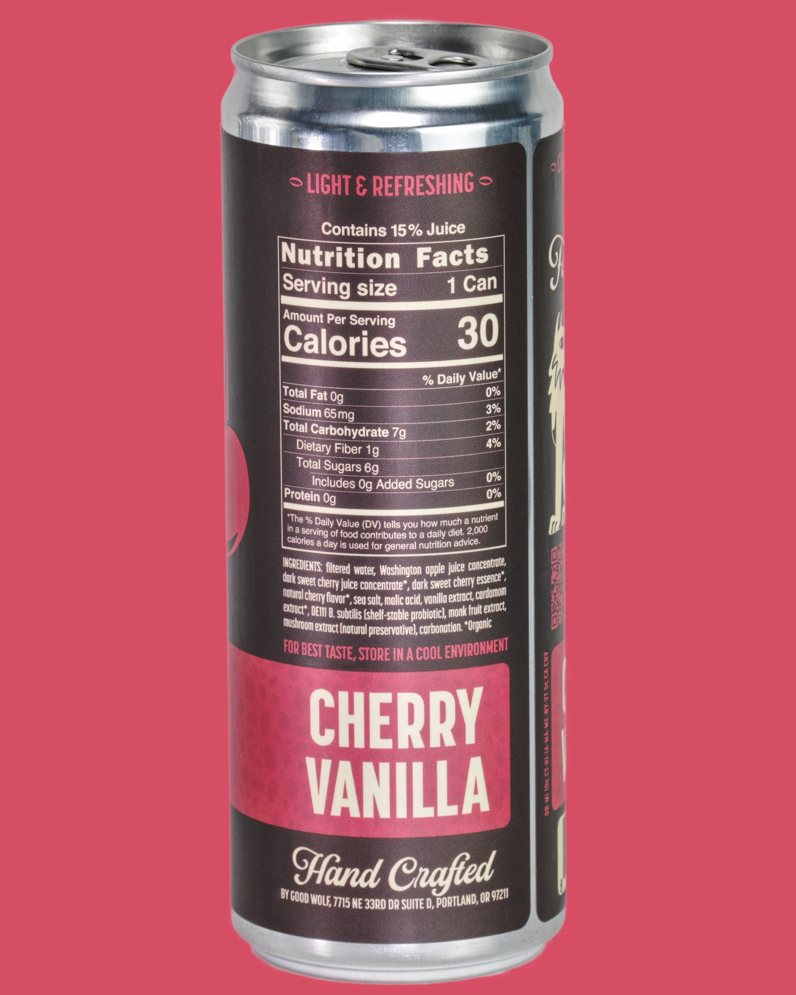 Cherry Vanilla Probiotic Soda – Good Wolf