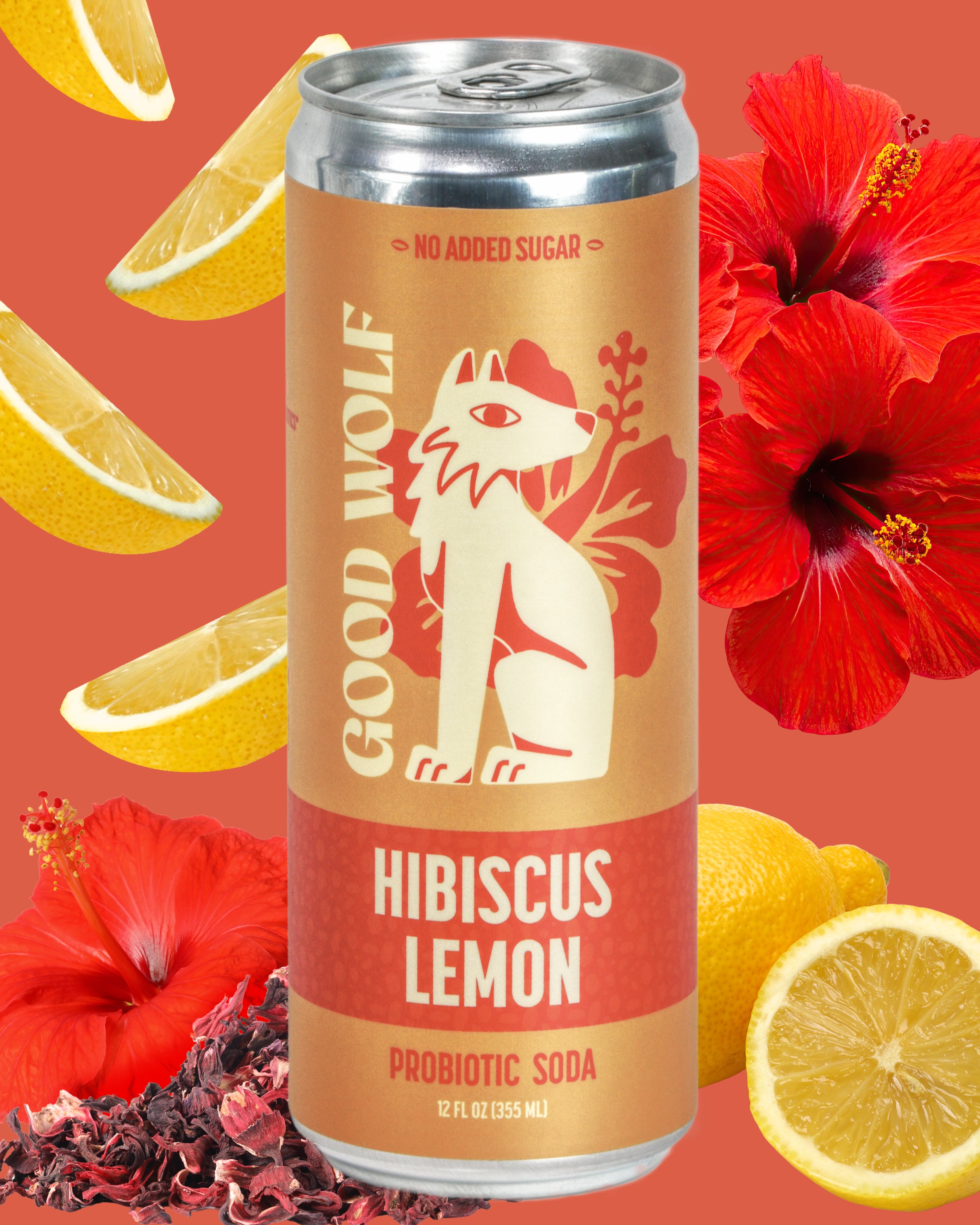 Hibiscus Lemon Probiotic Soda