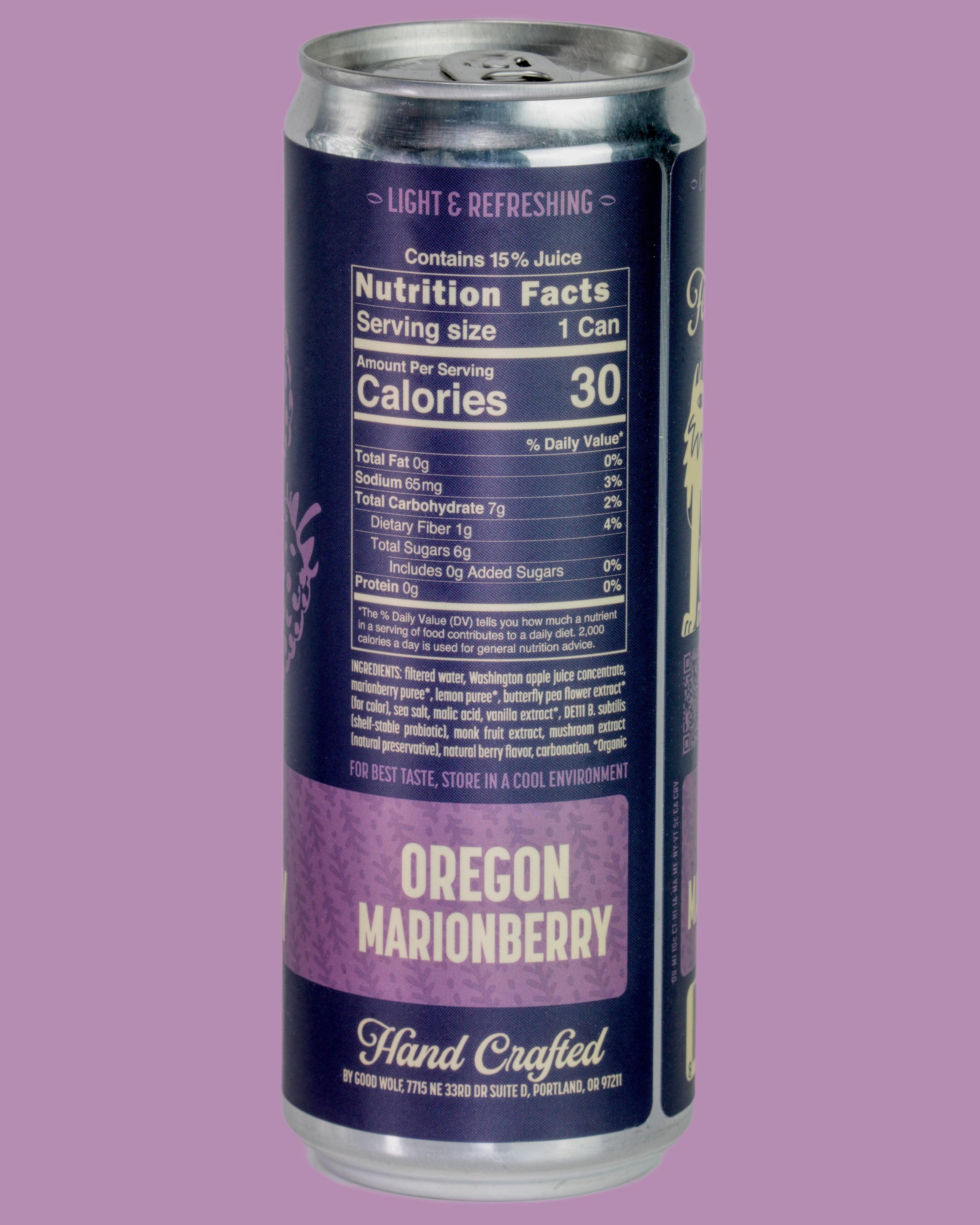 Oregon Marionberry Probiotic Soda