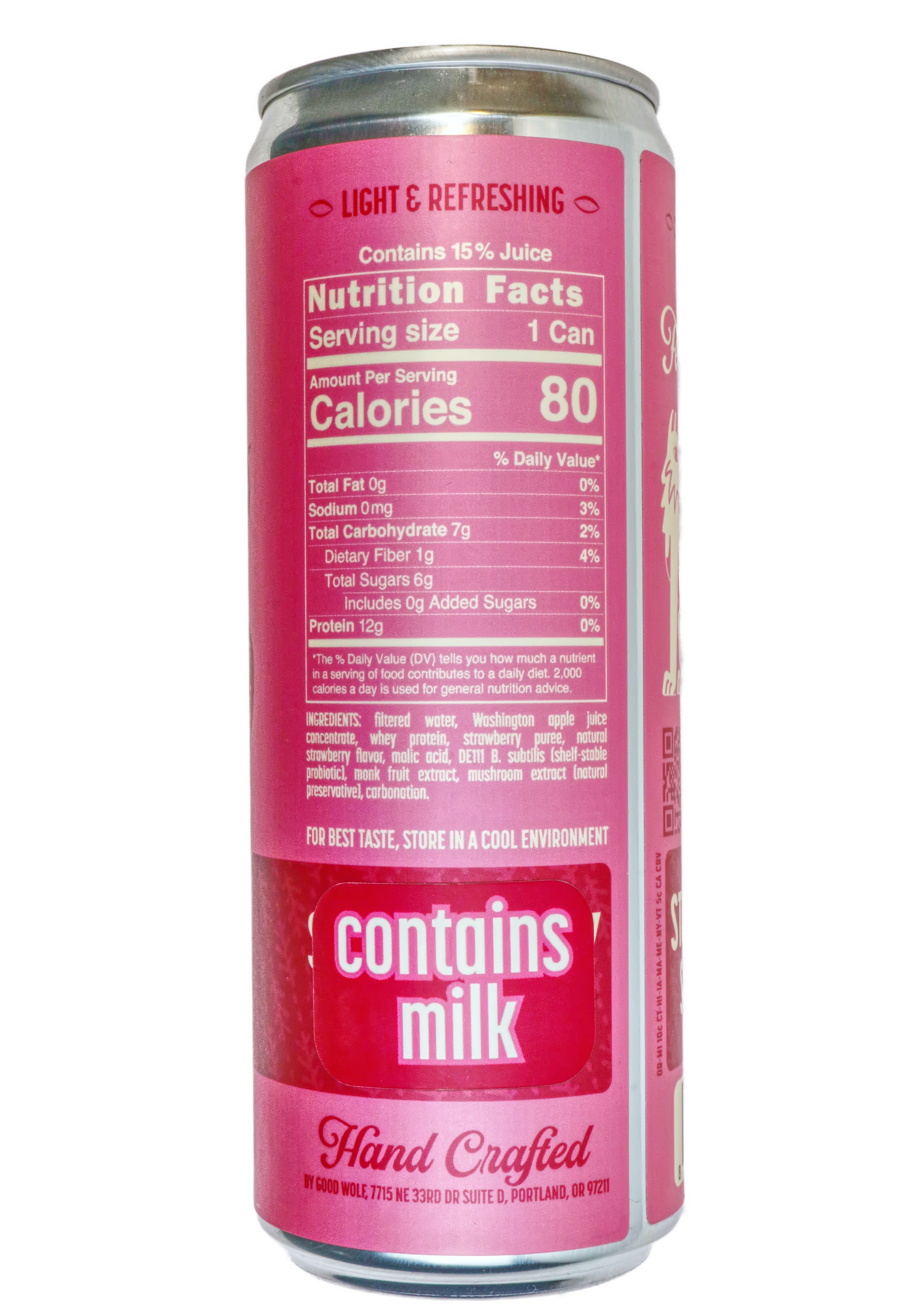 Strawberry Strength - Probiotic Protein Soda