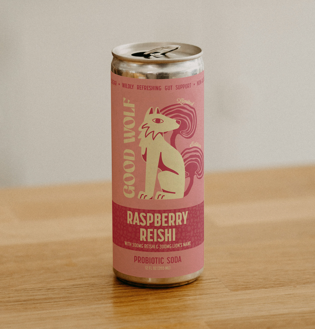 Raspberry Reishi Probiotic Soda - Multipack